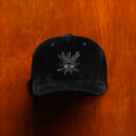 ALL SEEING CORDUROY CAP IN BLACK