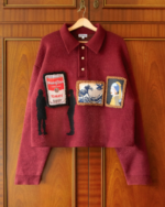KNITTED GALLERY SWEATER IN BURGUNDY (1)